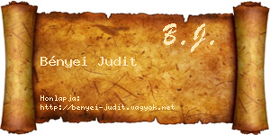 Bényei Judit névjegykártya