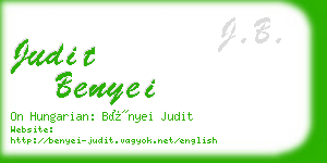 judit benyei business card